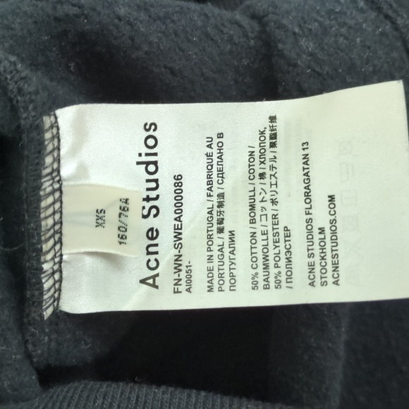 SS20 ACNE STUDIOS HEADQUARTER PRINT SWEATSHIRT XXS - Picture 5 of 5